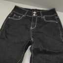 Sidefeel Women's Jean Shorts High Waisted Stretchy Bermuda Folded Hem Denim Summer Shorts (Black) Size: 4