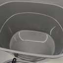 Amazon Basics Large Cat Litter Box with High Sides, Top Entry, Odor Control, Includes Scoop, 20.5 x 14.75 x 14.38 inches, Grey