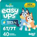 Pampers Easy Ups Girls & Boys Potty Training Pants, Size 6T-7T, 40 Count, Bluey Absorbent Training Underwear, Up to 100% Leakproof Day and Night, Hypoallergenic