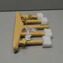 Pallerina Window Candles for Christmas, Battery Operated or Electric LED Flameless Taper Candlesticks with Timer and Sensor for Holiday Home Window Decoration, Ivory Base, 5-Light Set