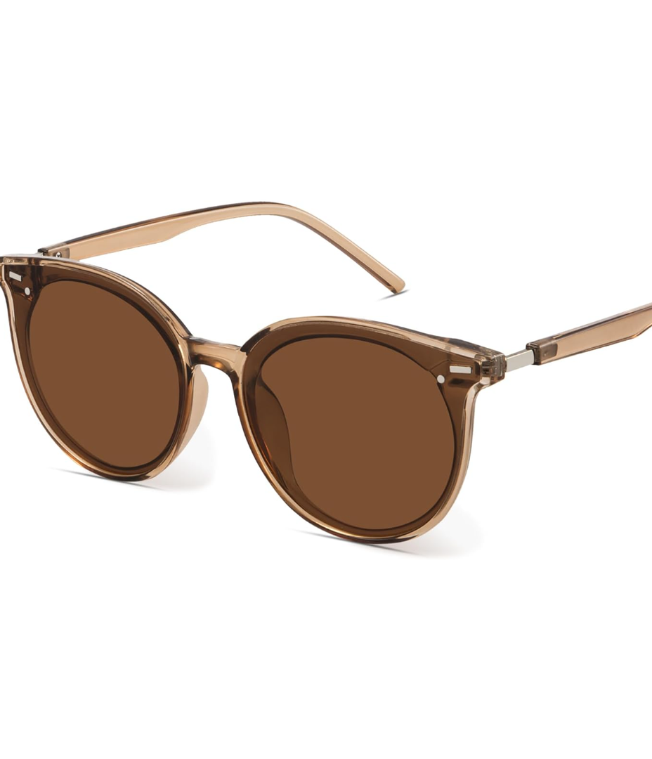 Livho Polarized Sunglasses, Retro & Oversized Shades for Women with Round Lenses