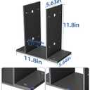 6x6 Post Base 1 Pcs,Heavy Duty Detachable Post Bracket with Adjustable Inner Size (5.6" x 5.1"-6.1"), Rust-Proof Powder-Coated Thick Post Anchor for Deck Railing, Fences, Mailboxes, Pavilions