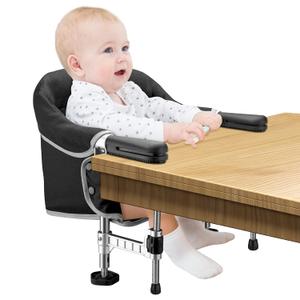 Hook on Chair, Portable Clip on High Chair Use at Most Tables, Table Attached high Chair with Carry Bag, Fast Table Chair Travel Feeding Seat for Baby & Toddlers (Black)