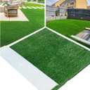 Artificial Grass Rug Outdoor Indoor 3FTX10FT Fake Grass Carpet Green Synthetic Grass Pet Turf TPR Soft Backing Grass Rug with Drain Holes for Garden Lawn Landscape Balcony Home Decor Patio