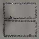 2Pcs Barbed Wire Design License Plate Frame, Chain Plate Frame Supplies Comes with Screws, Barbed Wire License Silver, Personalized License Cars, Trucks for Men and Women