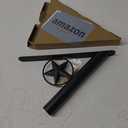 Anley Iron Star Flag Pole Holder - Wrought Iron Flag Pole Bracket - Heavy Duty & Weather Resistant, Texas Star Wall Mounting Bracket with Black Matte Coating for House Yard Garden Flagpole