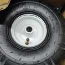 2 x 11x4.00-4" Tiller Tire and Wheel, 3/4" Axle Size, 3-1/8" Centered Hub, Compatible with Craftsman & Troy-Bilt Tiller Replacement, 2 Pack-11x4.00-4