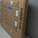 WAOWAO Baby Gate 38.58-43.31" Extra Wide Pressure Mounted Walk Through Swing Auto Close Safety Black Metal Toddler Kids Child Dog Pet Puppy for Stairs, Doorways, Kitchen