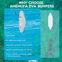 AWEMUFA Boat Fenders Easy to Install Bumper for Docking Ideal Fender for Pontoon, Bass, Jet Ski and Fishing Boats