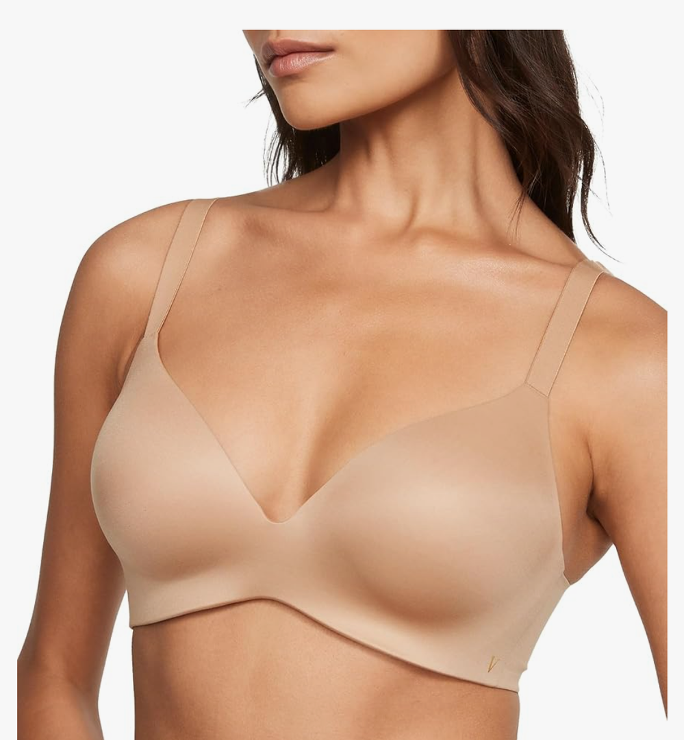 B.Tempt'DInfinity Flex Perfect Shape Bra, Push Up, Full Coverage, Wireless, Bras for Women, Beige 32DDD