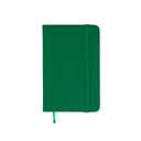 Rubberized Notebook 14x8cm with Elastic Tape (Green)
