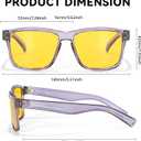 SIPHEW Night Driving Glasses for Women, Anti Glare Polarized Yellow Lens Night Vision Glasses for Nighttime/Rainy/Foggy.