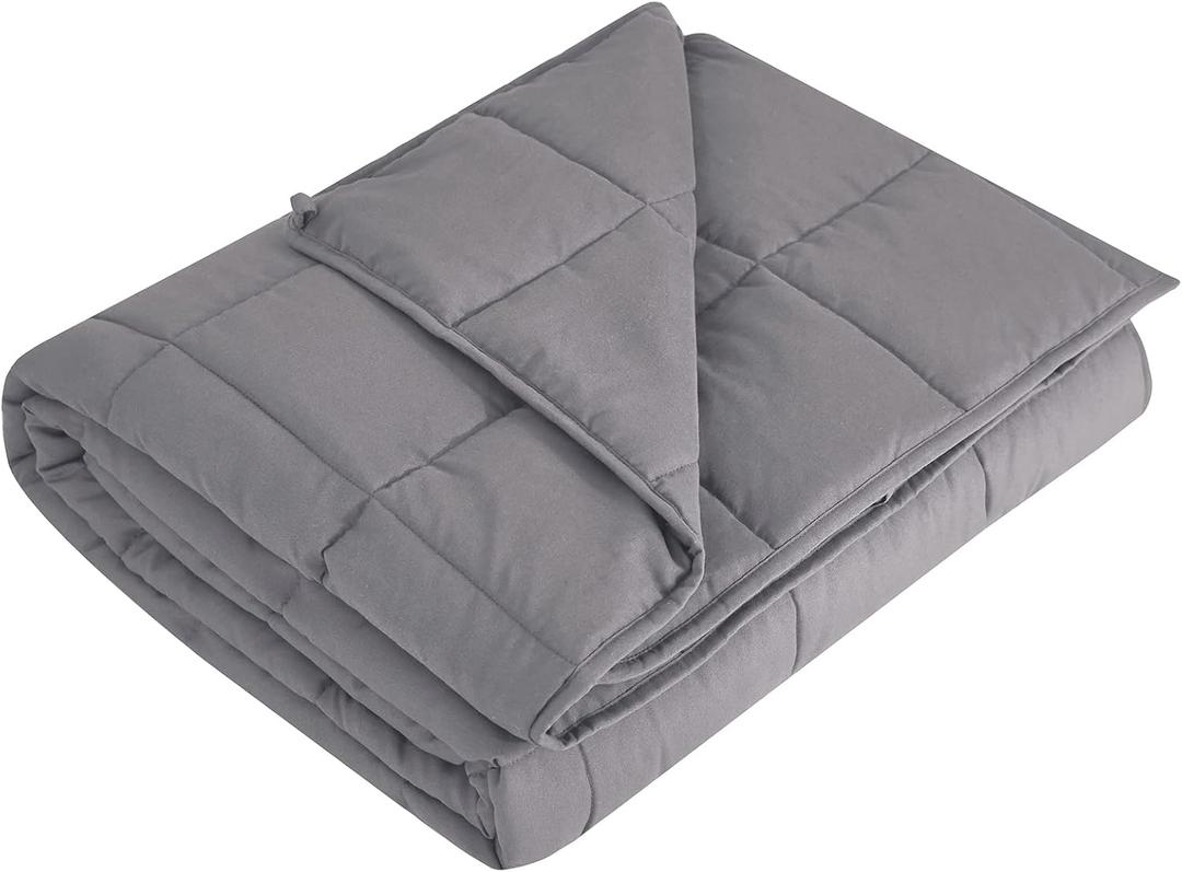 L'AGRATY Weighted Blanket - 40"x60" 10lbs Cooling Breathable Heavy Blanket Microfiber Material with Glass Beads Small Blanket for All-Season Summer Fall Winter Soft Thick Comfort Blanket