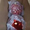 Benjia Extra Large Size Outdoor Christmas Ornaments, Oversized Huge Big Shatterproof Xmas Christmas Plastic Balls for Outside Lawn Yard Tree Hanging Decorations (6"/150mm, Red, 6 Packs)