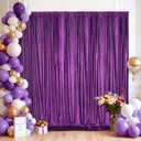 Back Drop Curtains for Parties 9.6x8FT Purple Background Drapes Shimmer Photo Photography for Hallween Ceremony Home Decorations(2 Panels 4.8x8FT)