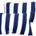 Leaveland Retro Navy Blue Stripe 12x20 Inch Set of 2 Cotton Polyester Square Throw Pillow Case Decorative Durable Cushion Slipcover Home Decor Sofa Porch Standard Size Accent Pillowcase Encasement
