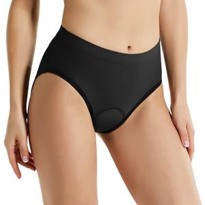 baleaf Women's Cycling Underwear Padded Bike Shorts Padding Spin Biker Briefs Biking Gear (Large, All Black)