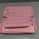 Pink Travel Carrying Case Accessories Kit Compatible with Nintendo Switch OLED. Pink Switch OLED Hard Protective Cover, Adjustable Stand, Screen Protector & Cute Thumb Grips 10 in 1 Gift.