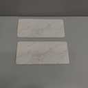 2 Pcs Water Absorbing Stone Drying Trays for Bathroom Sink Kitchen Counter Soap Dish Dispenser Sponge Holder White Ceramic Bathroom Vanity Quick Dry Stone Mat for Kitchen Sink Marble Diatomite Tray