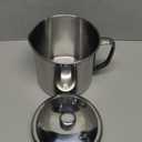 Grease Container with Fine Mesh Strainer kitchen oil storage tank pot (1.3L Stainless Steel 410)