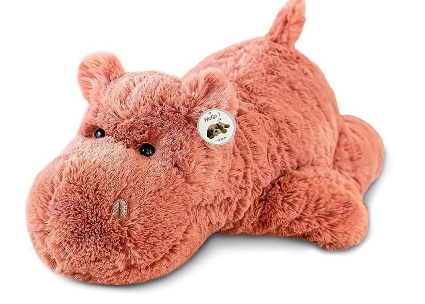 16" | 2 Pounds Hippo Weighted Stuffed Animals,Sensory Comfort Plush Throw Pillow Toy,Kawaii Plushies Hugging Toy Gifts for Kids & Adults (Hippopotamus, 16 inch 2 Pounds)