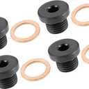 4 Pcs M14x1.5 Steel Engine Oil Drain Plug Screw for Audi A4 A6 S8 S6 S5 Q7 Q5 RS7 RS7 for Volkswagen Touareg Black Replace Parts