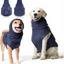 Dog Anxiety Shirt, Dogs Jacket for Thunder, Anxiety Vest for Dogs, Anxietys Calming Vest Jacket for Boy Pet Body and Ear(Navy Blue, XL)