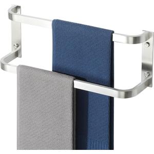 Alise Double Towel Bars 16 Inch, Towel Rack for Bathroom Stainless Steel Bathroom Towel Rack Wall Mounted Towel Holder, Brushed Nickel