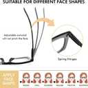 REAVEE Reading Glasses for Women, Blue Light Blocking Stylish Oversized Computer Readers Spring Hinge, 2.25