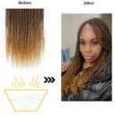 NAYOO Small Crochet Hair Senegalese Twist 18 Inch 8 Packs Ombre Crochet Braids Pre-Looped, 35 Strands/Pack Crochet Twist, Ombre Senegalese Twist Crochet Hair for Black Women(18 Inch, 1B/30/27)