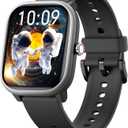 Smart Watch for Kids Girls Boys No APP/Phone Needed, 1.8" IP68 Waterproof Sport Kids Watch Pedometer, Heart Rate, Sleep Monitor, Step Counter, 12 Puzzle Games for Girls Boys Teens 6-16 (Black)