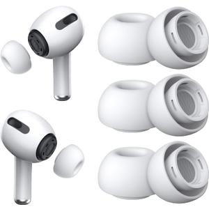 [3 Pairs] Replacement Ear Tips for Airpods Pro and Airpods Pro 2nd Generation with Noise Reduction Hole, Silicone Ear Tips for Airpods Pro with Portable Storage Box and Fit in The Charging Case(Large)