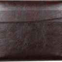 16 inch Genuine Leather Laptop Sleeve for MacBook Pro 16 Inch M4 M3 M2 M1 Pro/MaxMacBook Air 15 Inch M4 M3 M2 Case,Premium Protective Case Cover with Magnetic Closure-Vintage Dark Brown