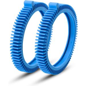 Funmit 896584000-143 Blue Front Tire Kit with Super Hump Replacement for Haywood Poolvergnuegen Select Pool Cleaners and Perfectly Compatible with Hayward Phoenix Cleaners (2 Pack)