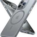 PuyaTeya for iPhone 13/14 Phone Case, Compatible with Magnetic, Military Grade Drop Protection Translucent Matte Shockproof Anti-Scratch/Anti-Fingerprint Case for iPhone 13/14 (Grey)