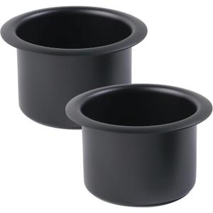 2PCS Cup Holder Insert,Car Accessories Metal Car Cup Holder Insert,Sofa Recliner-Handles Cups Holders Inserts Automotive Interior Accessories,Fits Most Cars,RVs,Trucks,Boats,Trailers (Black)