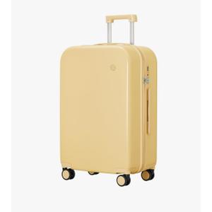 mixi Luggage Suitcase with Spinner Wheels, Hardside Rolling Suitcase PC with Cover & TSA Lock Lightweight Travel Case 26in Checked in, Lark Yellow