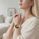 Leather Magnetic Bands Compatible with Apple Watch 11/10/9/8/7/6/5/4/3/2/1/SE/SE2/Ultra, Women Men Wristbands for iWatch 49mm/46mm/45mm/44mm/42mm/41mm/40mm/38mm (Beige+ Starlight Buckle)