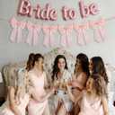 2-Strings 6.5ft Pink Bows Garland Banner, Pre-Strung Bow Party Decorations for Coquette Birthday, Bachelorette Party, Girly Pink Party Supplies, Baby Shower, Bridal Shower