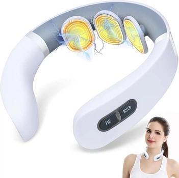 Neck Massager with Heat, 9 Modes and 50 Intensity, Massage with Adjustable Timers (White)