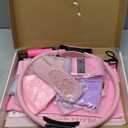 Pilates Kit, Home Pilates Workout Kit for Women, Pilates Equipment with 14.5" Pilates Ring and Ball, Resistance Bands, Ankle Weights, Sliders & Grip Socks Accessories for Starter Home Workouts (Pink)