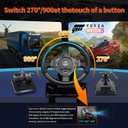 NBCP 900° Racing Wheel with Pedals, 11" Wheel for PC Truck SimulatorAdjustable Height