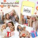 Mini Pocket Printer for iPhone/Android, Portable Mini Sticker Printer with 10 Rolls Non-Sticky Thermal Papers, Blue-Tooth Thermal Label Maker for Journal Memo Notes Photo Study, Yelllow (Yellow)