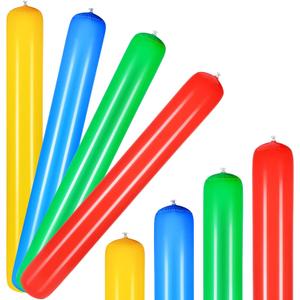 Deekin 4 Pcs Pool Inflatable Sticks Inflatable Pool Noodles Colorful PVC Outdoor Water Games Giant Blow up Noodles for Swimming Pools Adults Beach Lake Party, 41.34 Inch