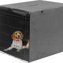 Deblue 30 Inches Dog Crate Cover, Durable Polyester Indoor Pet Kennel Cover Fit for 1 2 Doors Standard Wire Cage (Grey)