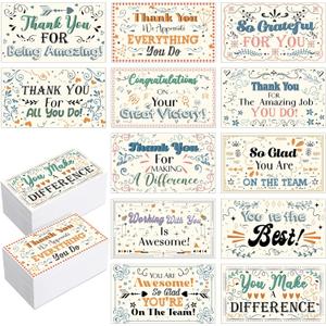 Yeaqee 240 Pcs Employee Appreciation Kudos Cards Funny Blank Back Motivational Card Encouragement Thank You Note Recognition Card for Teacher College Affirmation Gift(Drawing)