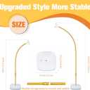 Bazen Upgraded 8.2ft & 5ft Balloon Arch Kit Glod Free Bending Shape Deformation Balloon Column Stand Half Arch Balloon Stand with Base Balloon Arch Frame for Wedding Baby Shower Birthday Decoration