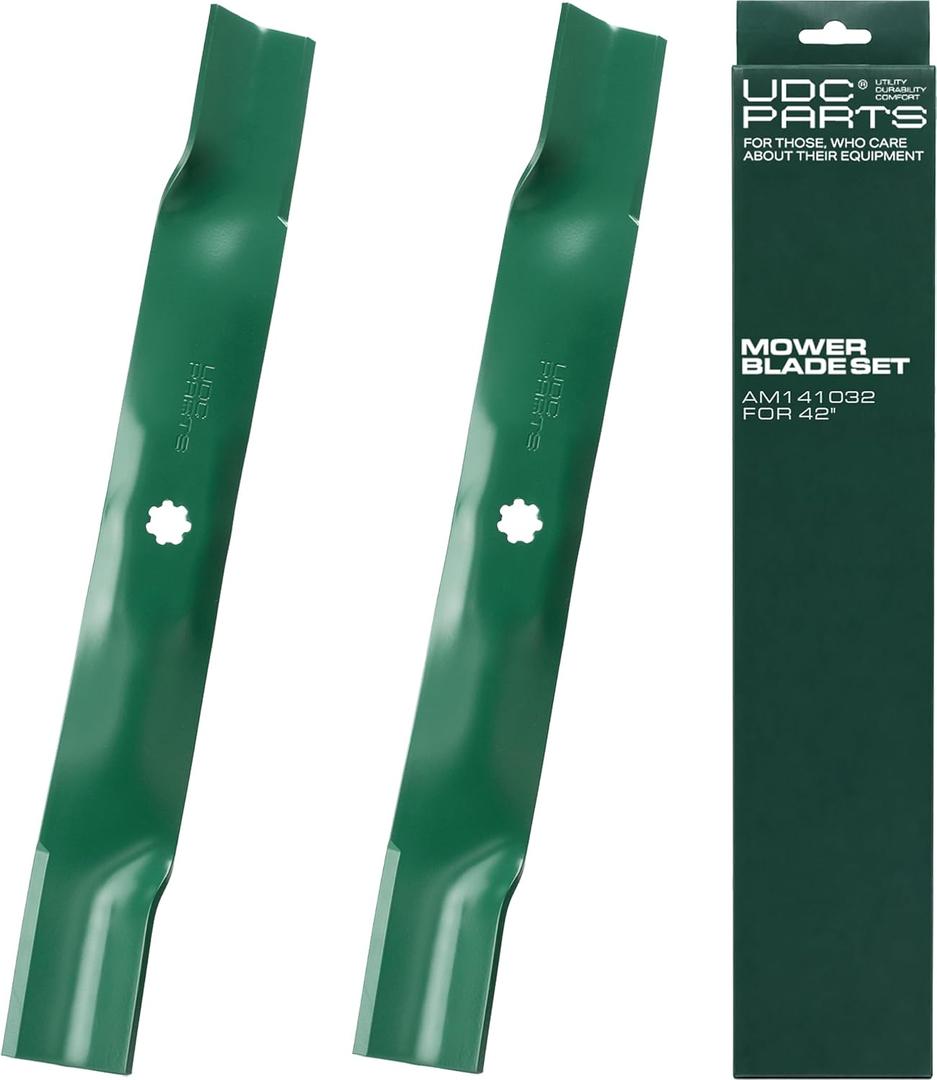 UDC Parts AM137327 High Lift Mower Blades John Deere 42 Inch Replacement