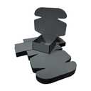 20 Pack 9.8x9.8x4 in Dark Gray Shipping Boxes
