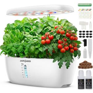 12 Pods Indoor Garden Hydroponics Growing System Kit with LED | Plant Germination Kit, Tabletop Herb Garden with Grow Lights, Growing Herb Vegetable and Lettuce, Kitchen Herb Garden